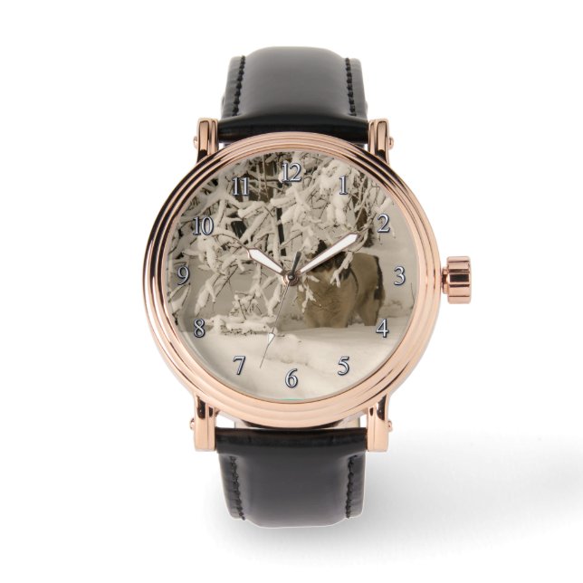 Relógio Cão no inverno (Frente)