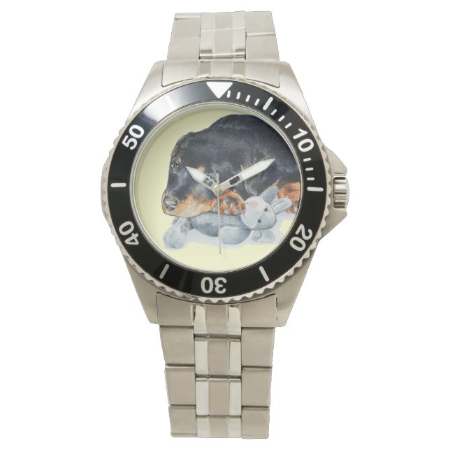 Relógio cãozinho giro-cãozinho abafado (Frente)