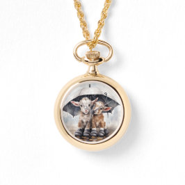 Relógio Caprinos do dia chuvoso