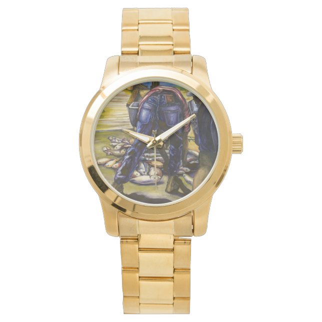 Relógio Captura da manhã, Ilha Harbour, Bahamas (Frente)