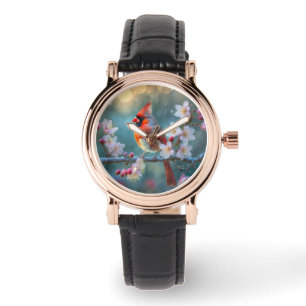 Relógio Cardeal Masculino nos Brilhos da Cereja à Lua