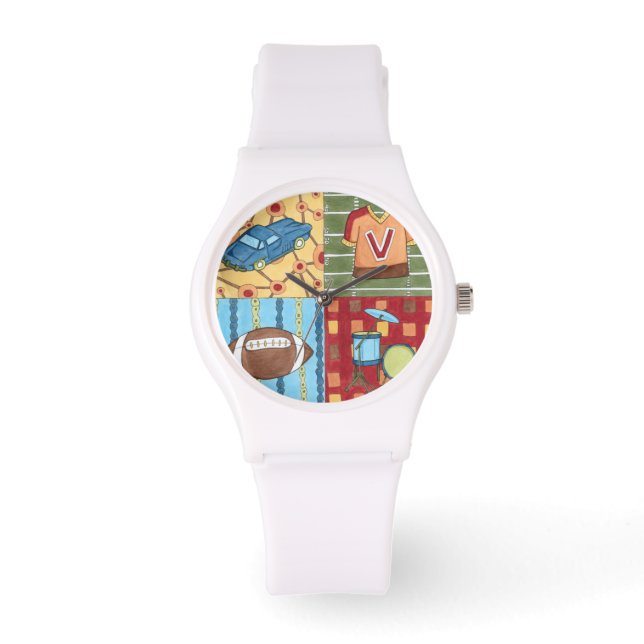 Relógio Carro, Jersey, kit de futebol e tambor (Frente)