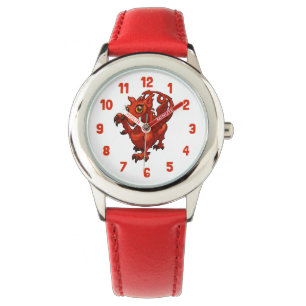 Relógio Cartografia Rampant Little Welsh Baby Red Dragon