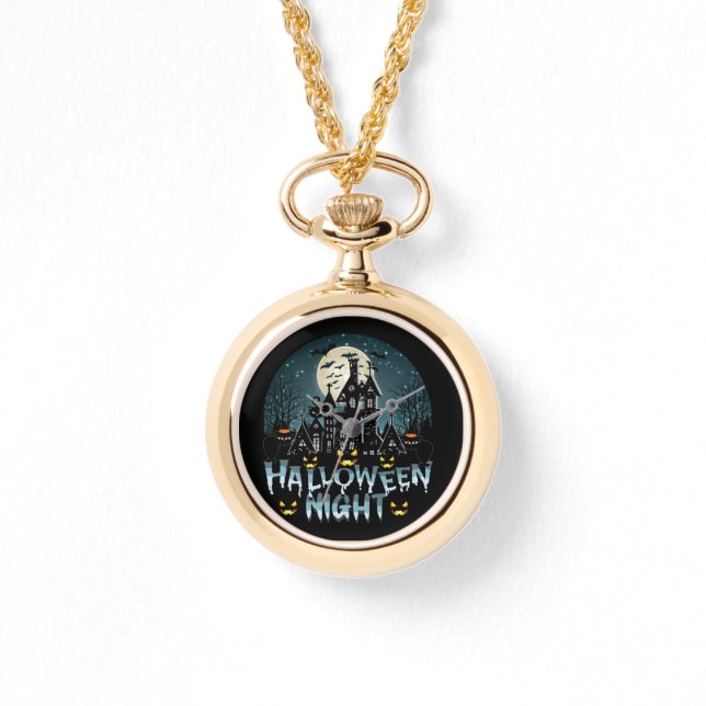 Relógio Casa Assombrada, Noite Assustadora do Halloween (Frente)