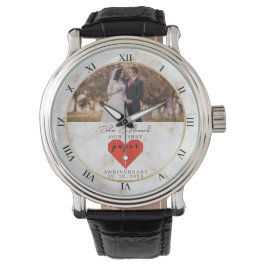 Relógio Casamento de Papel Personalizado de 1rua de Aniver