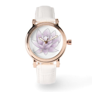 Relógio Casamento rosa Lotus White e Rosa Dourado