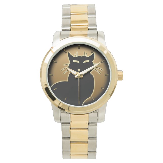 Relógio Cat Watch Black Cat Wrist Assiste Cat Alojante Jew (Frente)
