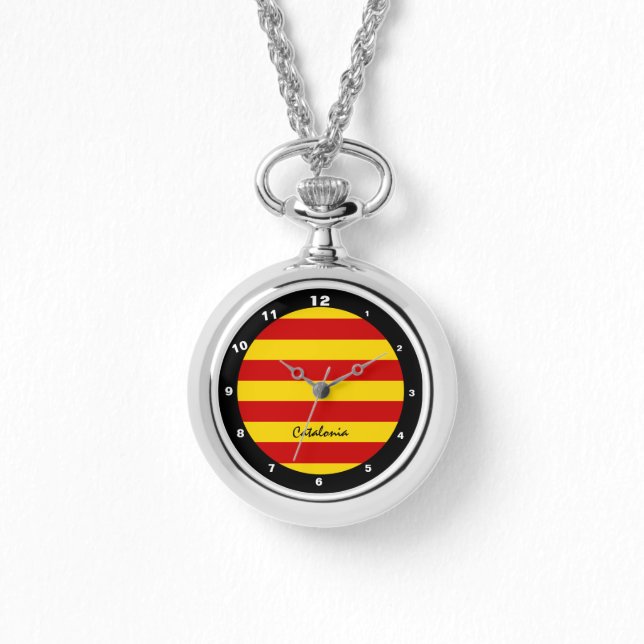 Relógio Catalunha Flag & Catalan - Moda La Senyera (Frente)