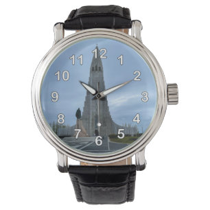 Relógio Catedral de Hallgrimskirkja Reykjavik Islândia