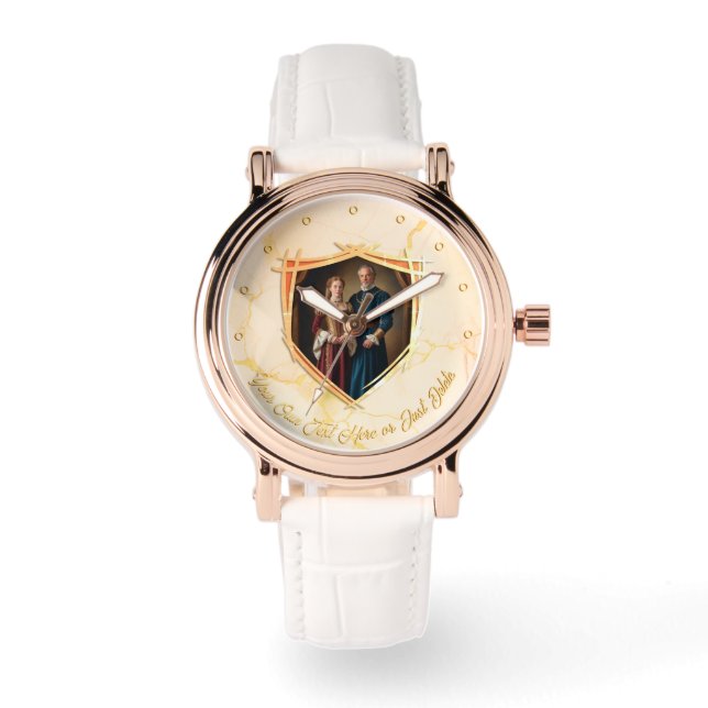 Relógio Cavaleiro Casaco de Armas Medieval - Presente Anti (Frente)