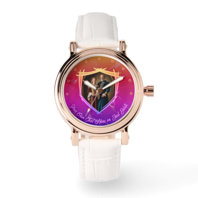 Relógio Cavaleiro Casaco de Braços Medieval Dedicação Assa (Frente)