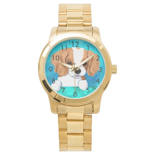 Relógio Cavalier King Charles Spaniel Wrist Watch (Frente)