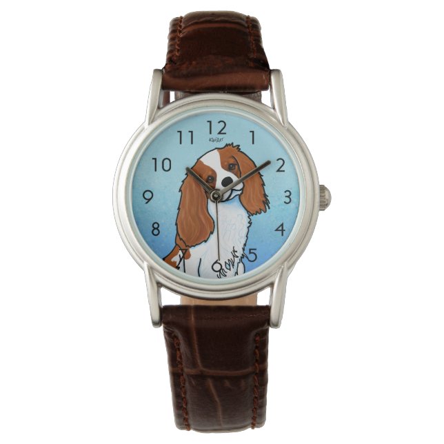 Relógio Cavalier King Charles Spaniel Wrist Watch (Frente)