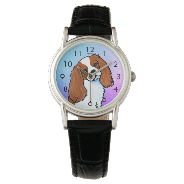 Relógio Cavalier King Charles Spaniel Wrist Watch (Frente)