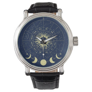 Relógio Celestial Sun Moon Fases Zodiac