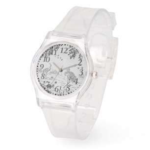 Relógio Cena de Gruas e Lotus