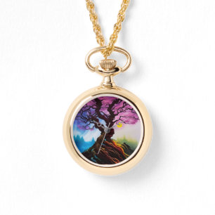 Relógio Cereja floresce Árvore da vida