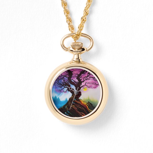 Relógio Cereja floresce Árvore da vida (Frente)