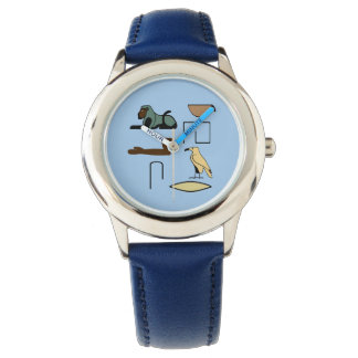 Relógio Charles Name em Símbolos Hieroglifos de Egy Antigo