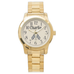 Relógio Charlie's Crossed Checkered Flags Watch