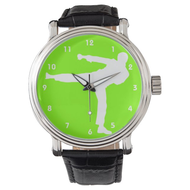 Relógio Chartreuse, Artes Marciais Neon Verde (Frente)
