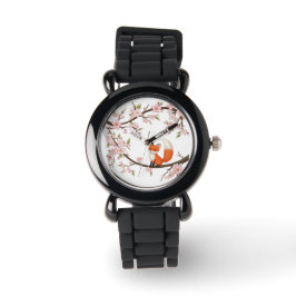 Relógio Chersom Fox Black Silicone Kids Watch