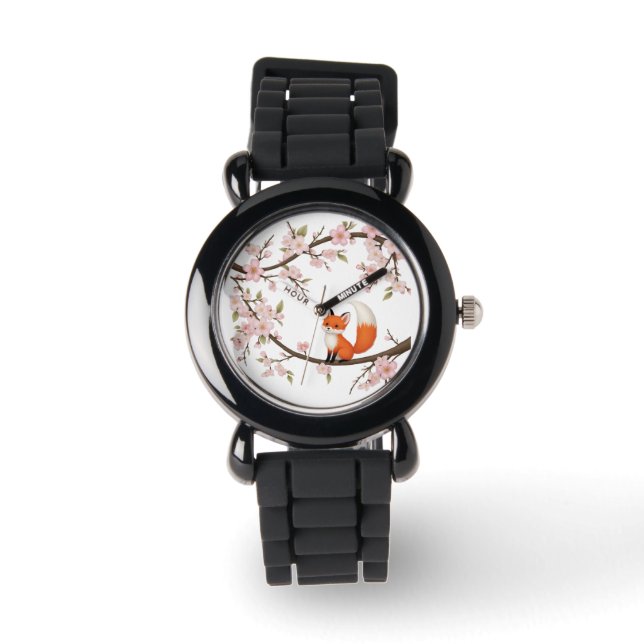 Relógio Chersom Fox Black Silicone Kids Watch (Frente)