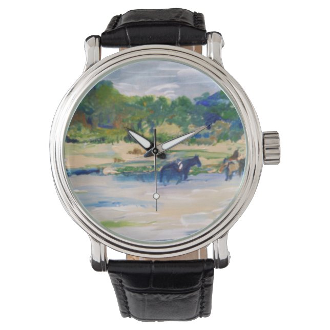 Relógio Chincoteague Ponies Painting Watch (Frente)