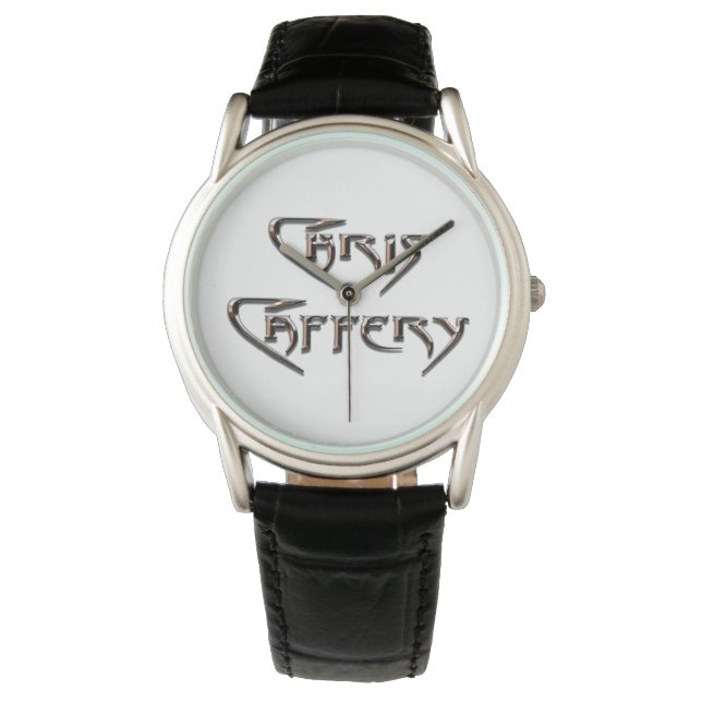 Relógio Chris Caffery Watch (2 linhas brancas) (Frente)