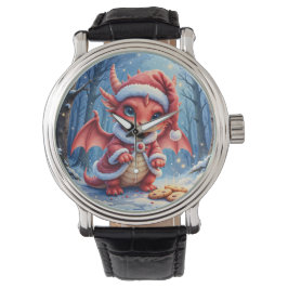 Relógio Christmas dragon, too cute to arrest, 