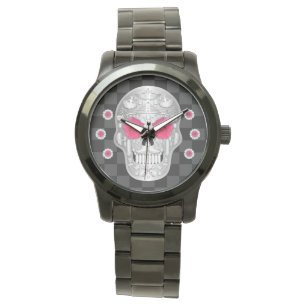 Relógio Chrome Calavera (Rosa Rosa Rosa Rosa Rosa) Watch