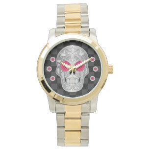 Relógio Chrome Calavera (Rosa Rosa Rosa Rosa Rosa) Watch