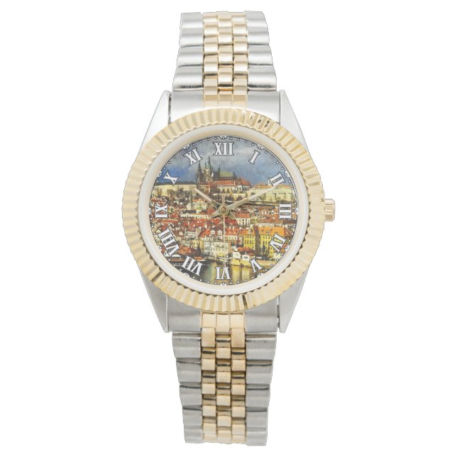 Relógio Cidade Antiga de Praga (Praha) da Torre Ponte (Frente)