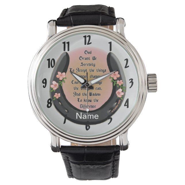 Relógio Cinza de serenidade ferradura (Frente)