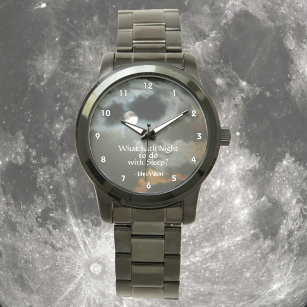 Relógio Citação de Hora da Lua Completa Personalizável