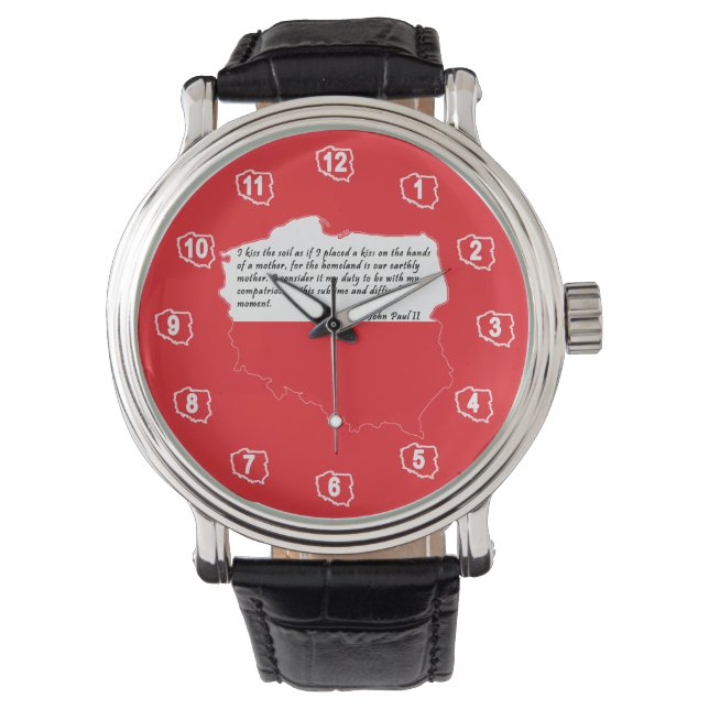 Relógio Citação Do Papa João Paulo II (Frente)