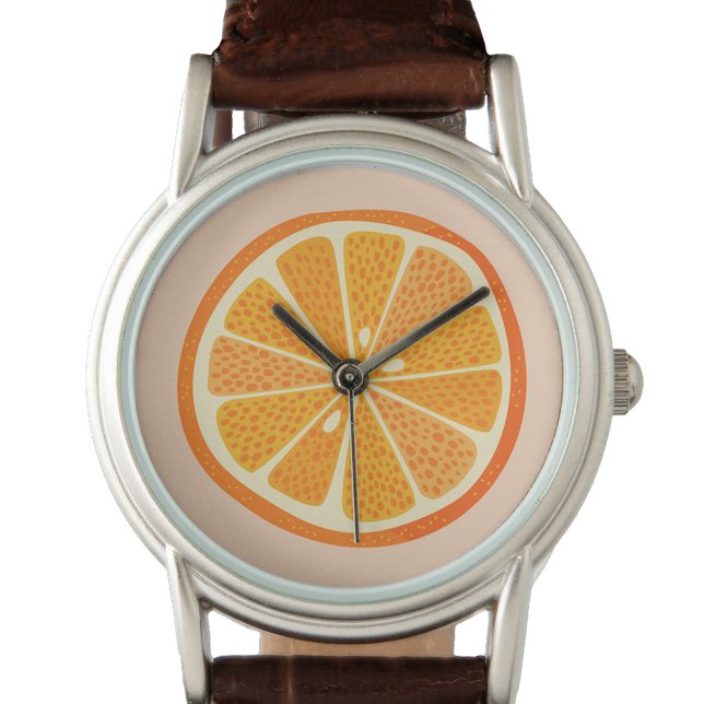 Relógio Citrus Orange (Citrus Orange Slice fun watch)