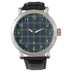 Relógio Clã Clã Clã Clã Clã Forbes Xadrez Tartan Gift Wat