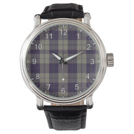 Relógio Clã Cunningham Eterno Clássico Vestido Blue Tartan