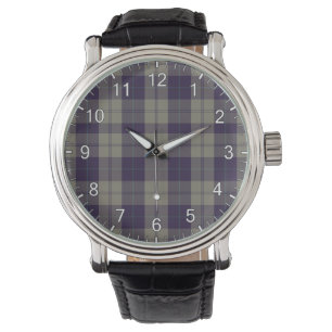 Relógio Clã Cunningham Eterno Clássico Vestido Blue Tartan
