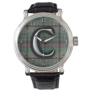 Relógio Clã Escocês Craig C Monograma Tartan