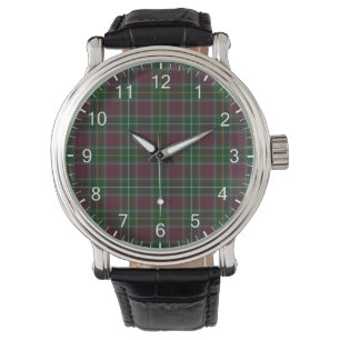 Relógio Clan Carruthers do Eterno Clã Tartan Xadrez Gift