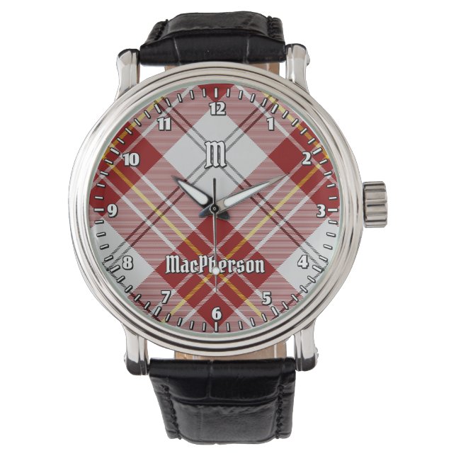 Relógio Clan MacPherson Red Dress Tartan Watch (Frente)