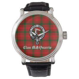 Relógio Clan MacQuarrie Tartan e Crest
