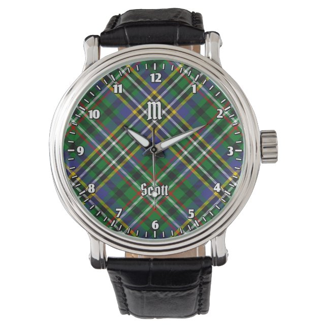 Relógio Clan Scott Green Tartan Watch (Frente)