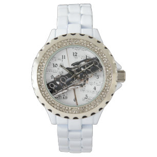 Relógio Clarinet, Foto De Fecho Do Instrumento Musical