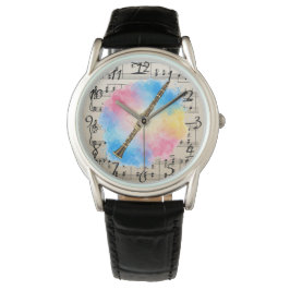 Relógio Clarinet Harmony: Cores d'água coloridas