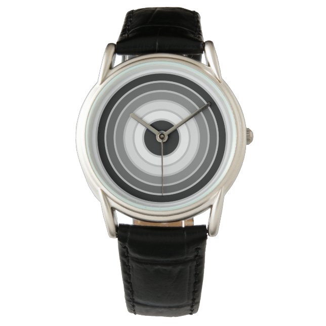 Relógio Classic Black Leather Watch (Frente)