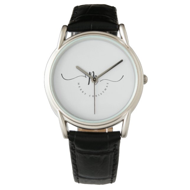 Relógio Classic Black Leather Watch (Frente)