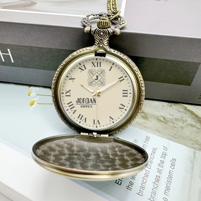 Relógio Classic Custom Monogram Formal & Timeless (Criador carregado)